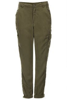 Topshop Loose Soft Utility Trousers - Lyst