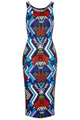 Topshop Aztec Rave Midi Dress By Kuccia