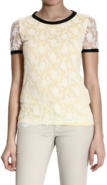 Valentino Tshirt Couture Lace Tank Top - Lyst