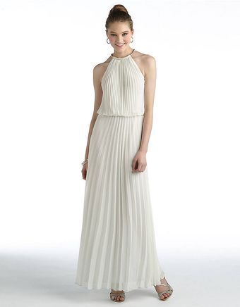Xscape Pleated Chiffon Gown - Lyst