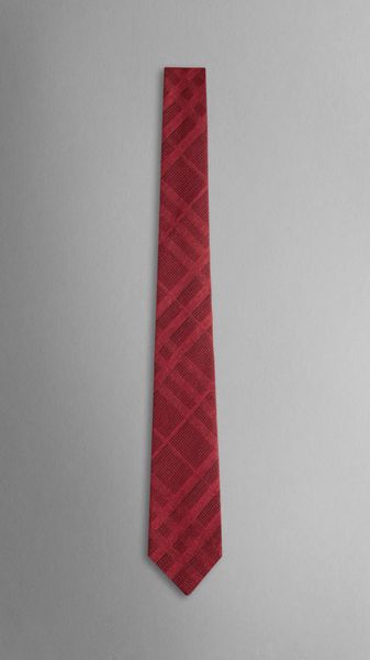 Burberry Check Wool Silk Tie - Lyst