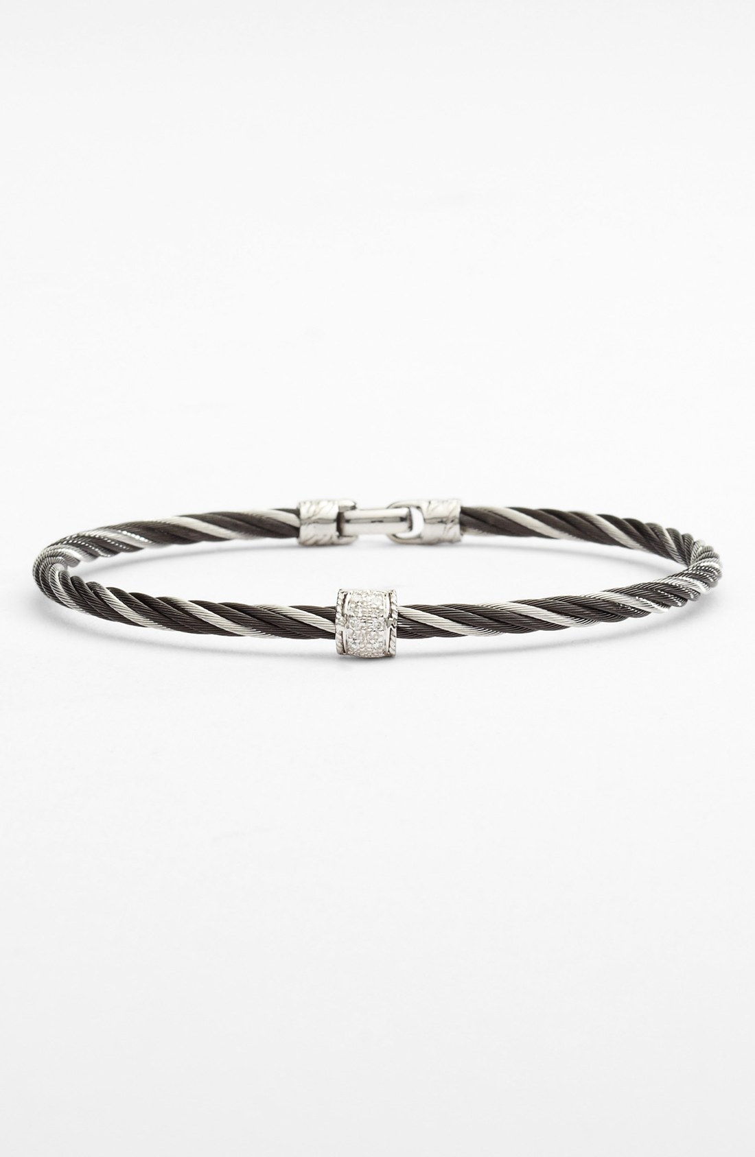 Charriol Modern Cable Mix Twisted Bracelet in Black (black/ grey) Lyst