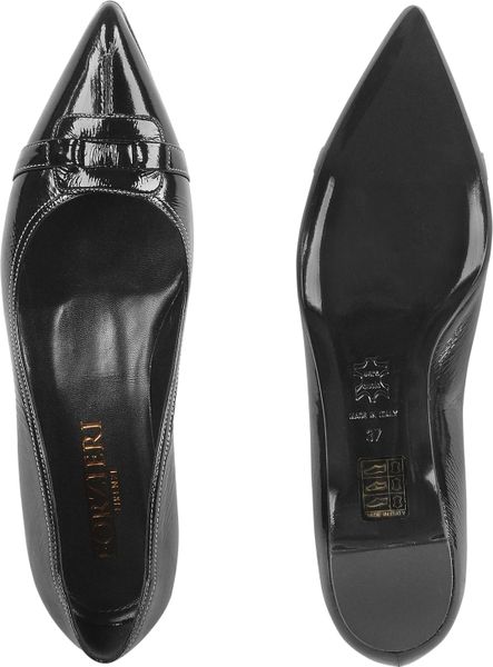 flat black patent leather shoes