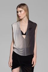 Helmut Lang Shadow Ombre Jersey Top