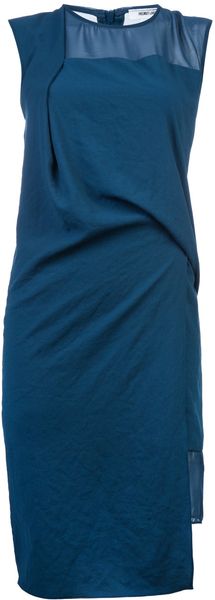 Helmut Lang Layered Drape Dress - Lyst