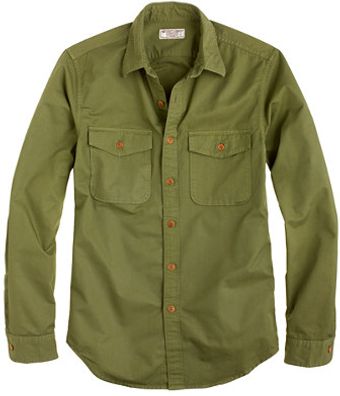 J.Crew Wallace Barnes Garment Dyed Camp Shirt - Lyst