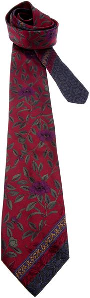Jean Paul Gaultier Flower Print Tie - Lyst