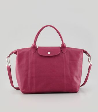 Longchamp Le Pliage Small Leather Handbag - Lyst