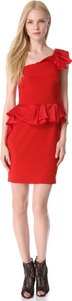 Notte By Marchesa Crepe One Shoulder Cocktail Dress - Lyst