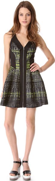 Robert Rodriguez Grid Print Dress - Lyst