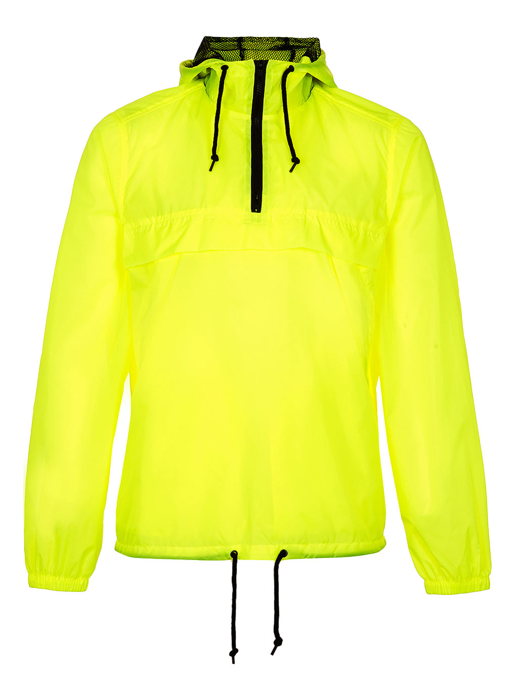 Topman Neon Yellow Overhead Hooded Jacket in Yellow for Men Lyst