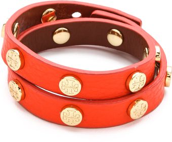 Tory Burch Double Wrap Logo Bracelet - Lyst