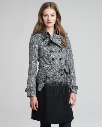 Burberry Degrade Herringbone Trench Coat - Lyst