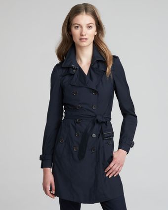 Burberry Wool Silk Trenchcoat - Lyst
