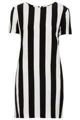 Topshop Stripe Crepe Shift Dress