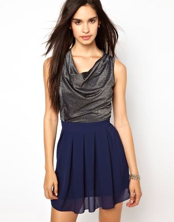 Wal-g Dress with Metallic Top - Lyst
