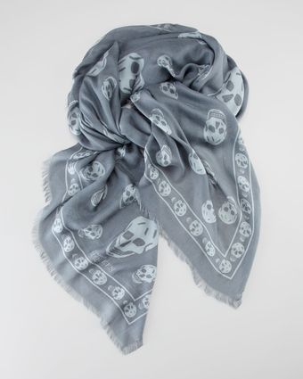 Alexander McQueen Skull Print Scarf - Lyst