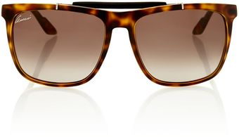 Gucci  Havana Square Sunglasses - Lyst