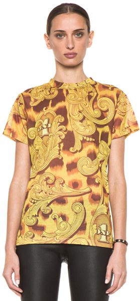 Jeremy Scott Tee in Yellowanimal Print - Lyst