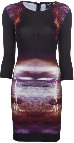 McQ by Alexander McQueen Lightening Long Sleeve Dress - Lyst