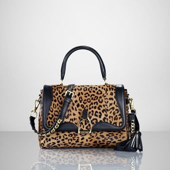 Ralph Lauren Haircalf Stirrup Satchel - Lyst