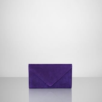 Ralph Lauren Suede Envelope Clutch - Lyst