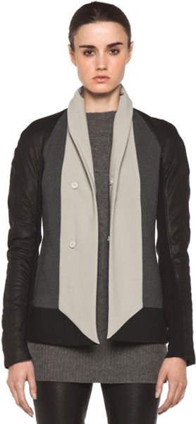 Rick Owens Slave Jacket in Blackgray - Lyst