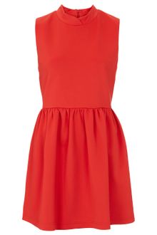 Topshop Petite Scuba High Neck Skater Dress - Lyst