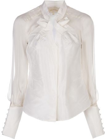 Zac Posen Double Bow Blouse - Lyst