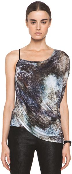 Helmut Lang Oxide Print Star Top in Abstractblue - Lyst