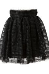Dolce & Gabbana Woven Raffia and Mesh Skirt