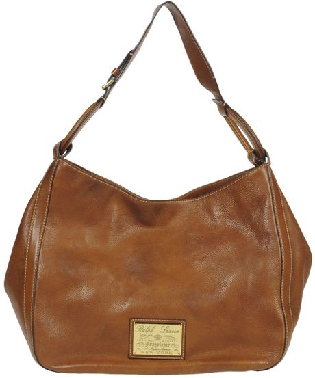 ralph lauren tan leather bag