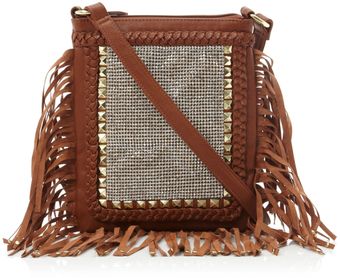 Steve Madden Bjosiee Stud Fringe Cross Shoulder Bag - Lyst