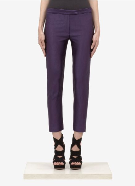 Ann Demeulemeester Cropped Pants In Purple Lyst