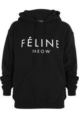 Brian Lichtenberg Féline Hooded Cottonblend Jersey Sweatshirt