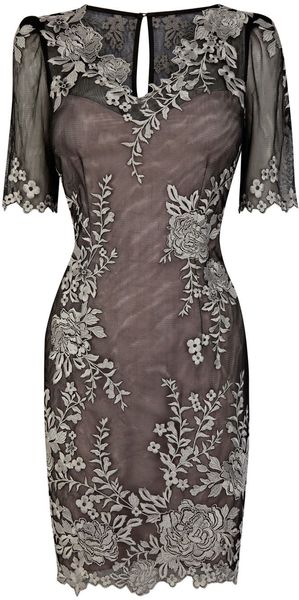 Karen Millen Colourful Lace Applique Dress - Lyst