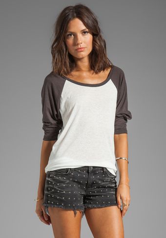 Obey Nubby Baseball Raglan in White - Lyst