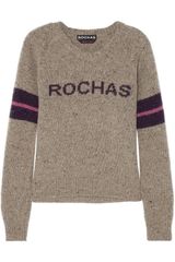 Rochas Intarsia Wool Blend Sweater
