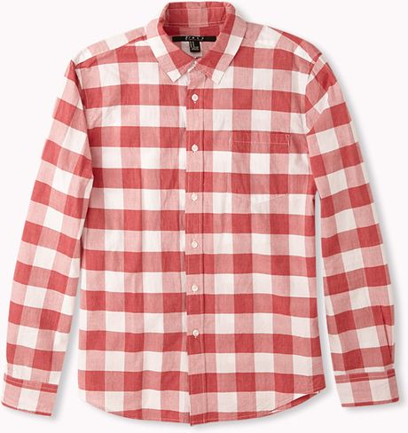 21men Checkered Shirt in Red for Men (white/red) | Lyst