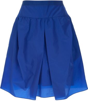 Carven Pleated Aline Skirt - Lyst