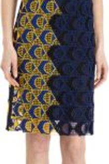 Derek Lam Decorative Lace Short Sleeve Dress - Lyst