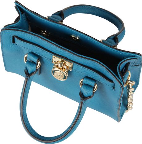 Michael Kors Hamilton Mini Crossbody Bag in Blue (turquoise) | Lyst