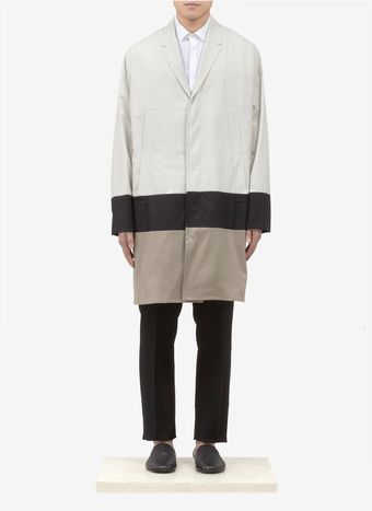 Neil Barrett Colourblock Trench Coat - Lyst