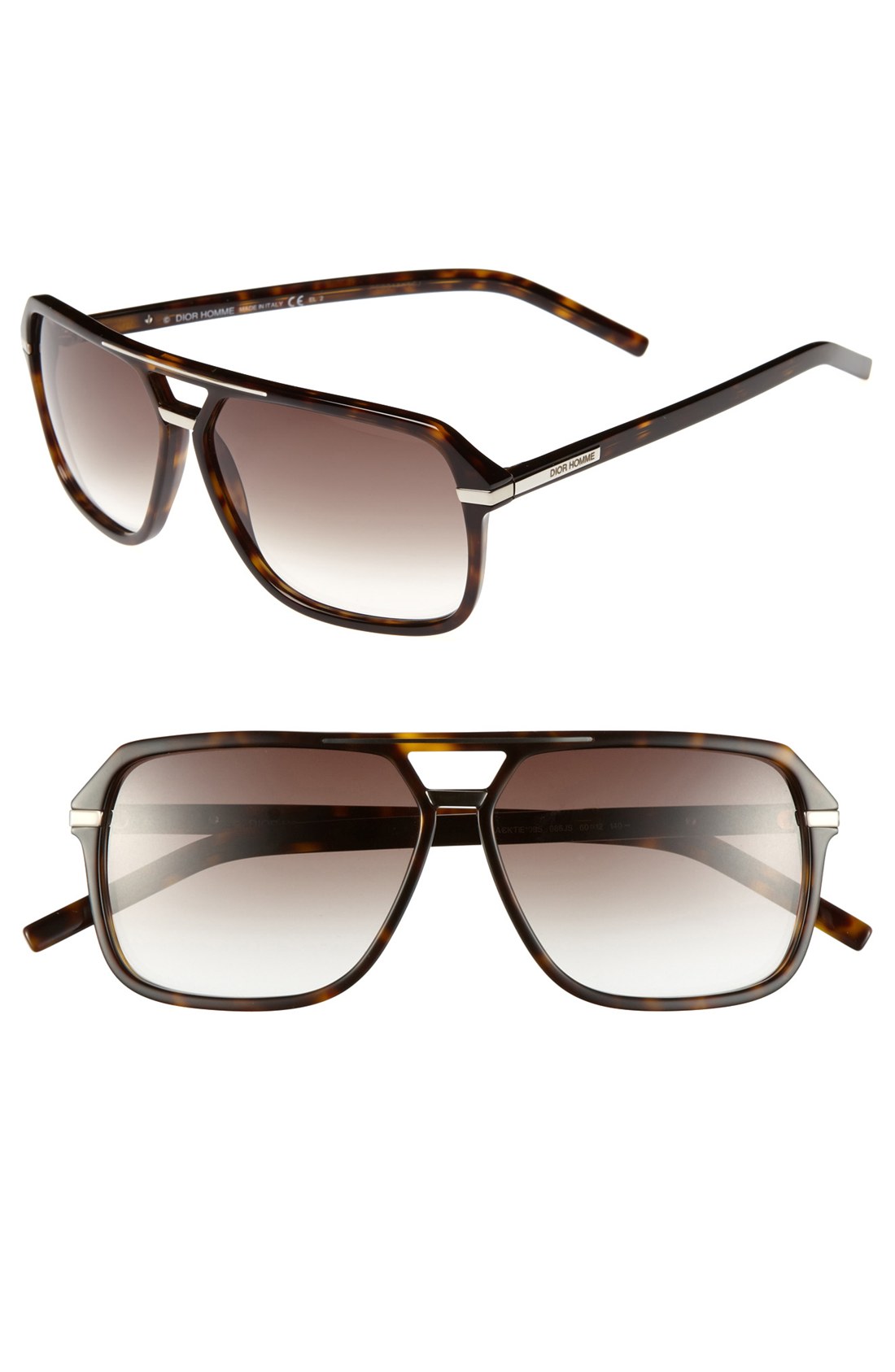 Dior Black Tie 60mm Sunglasses In Brown For Men Dark Havana Lyst