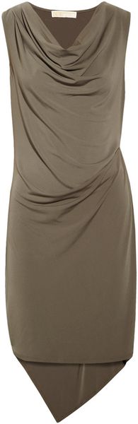 Michael by Michael Kors Draped Jersey Dress - Lyst