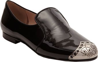Miu Miu Metal Cap Toe Loafer - Lyst