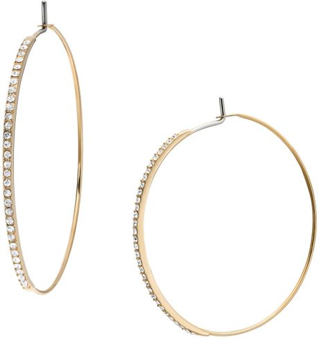 pave hoop whisper kors earrings michael gold