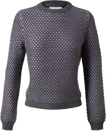 Opening Ceremony Waffle Knitted Mercerized Wool Sweater - Lyst