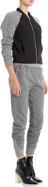 Alexander Wang Contrast Sleeves Baseball Jacket - Lyst