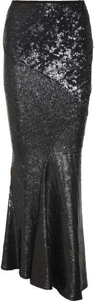 Donna Karan New York Sequined Stretch-jersey Maxi Skirt - Lyst
